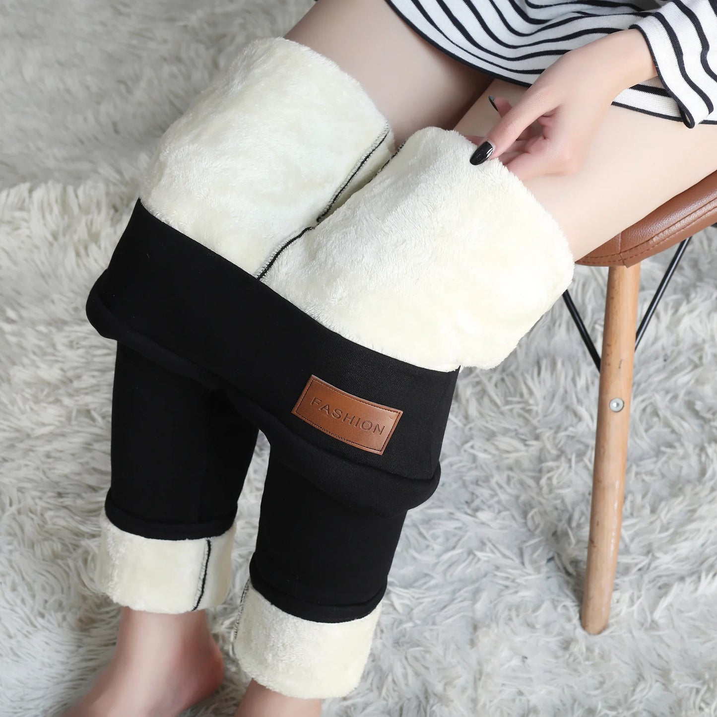 Thermal Fleece Pantyhose — High Waist Warm Translucent Tights