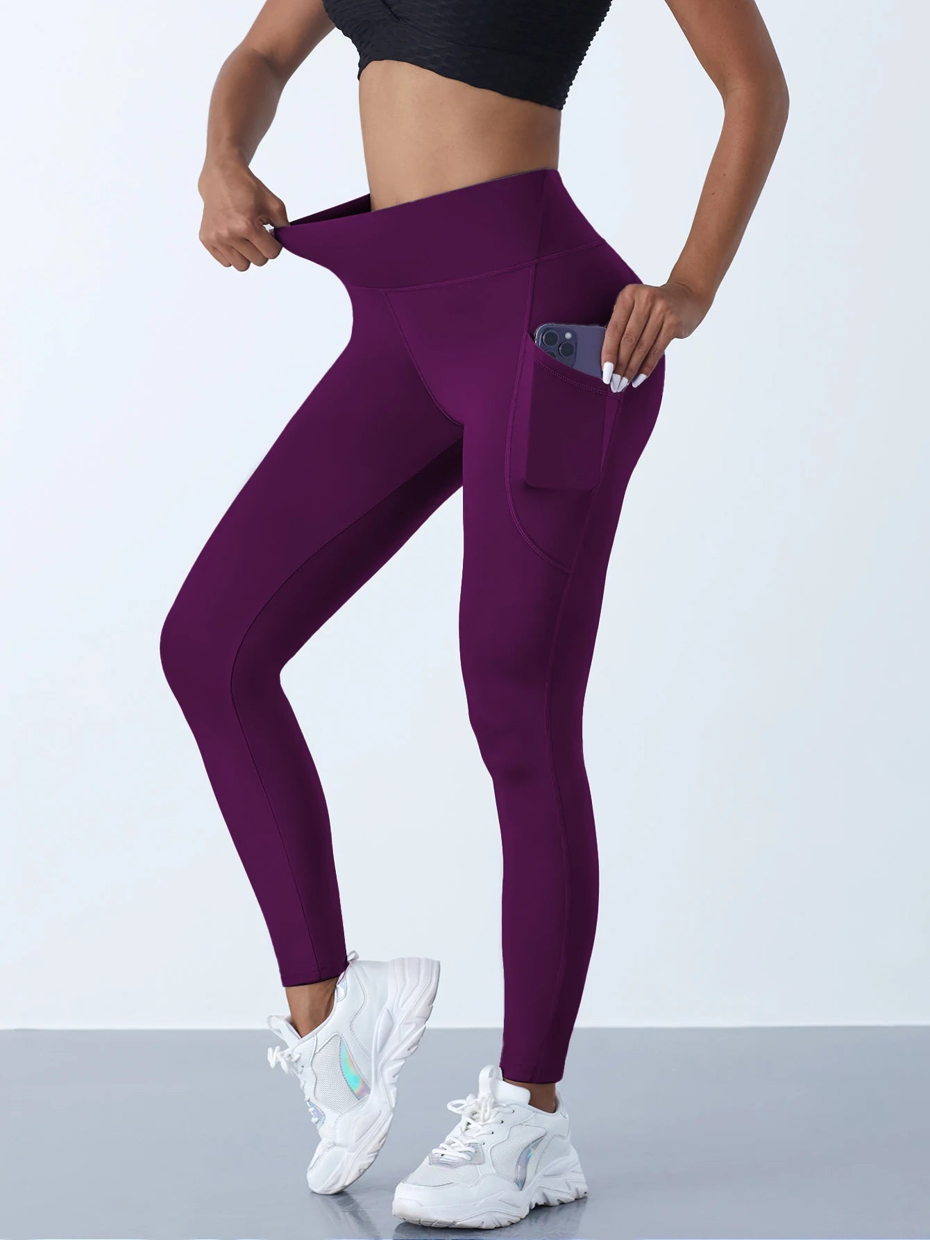 High-Waist Yoga Leggings with Pockets for Women – Push-Up, Stretchy & Squat-Proof