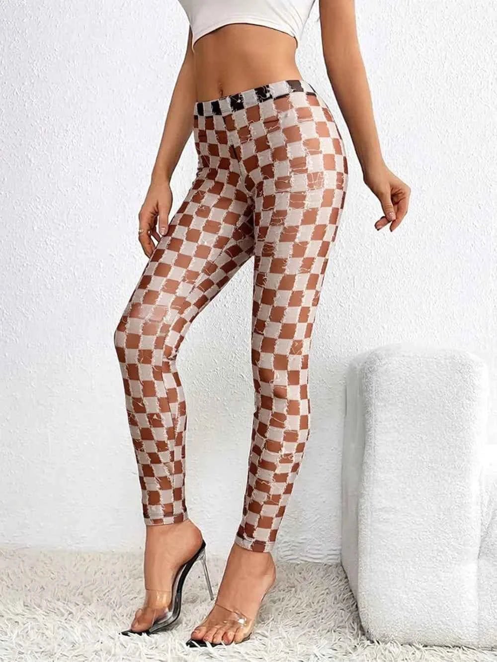 Printed Tummy Control Leggings for Women – High Spandex Yoga & Workout Pants