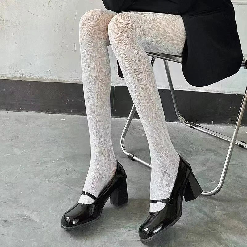 Women's Patterned Fishnet Pantyhose – Lace, Mesh & Jacquard Tights