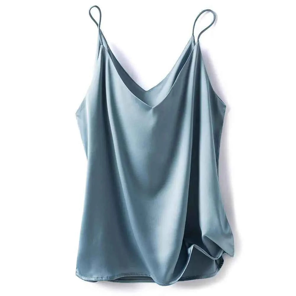 Women's Backless Camisole Crop Top – Solid Colour Sleeveless V-Neck Tank Top