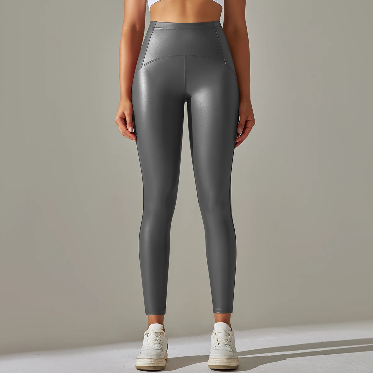 Women's PU Leather Leggings – High Waist Slim Fit Trousers