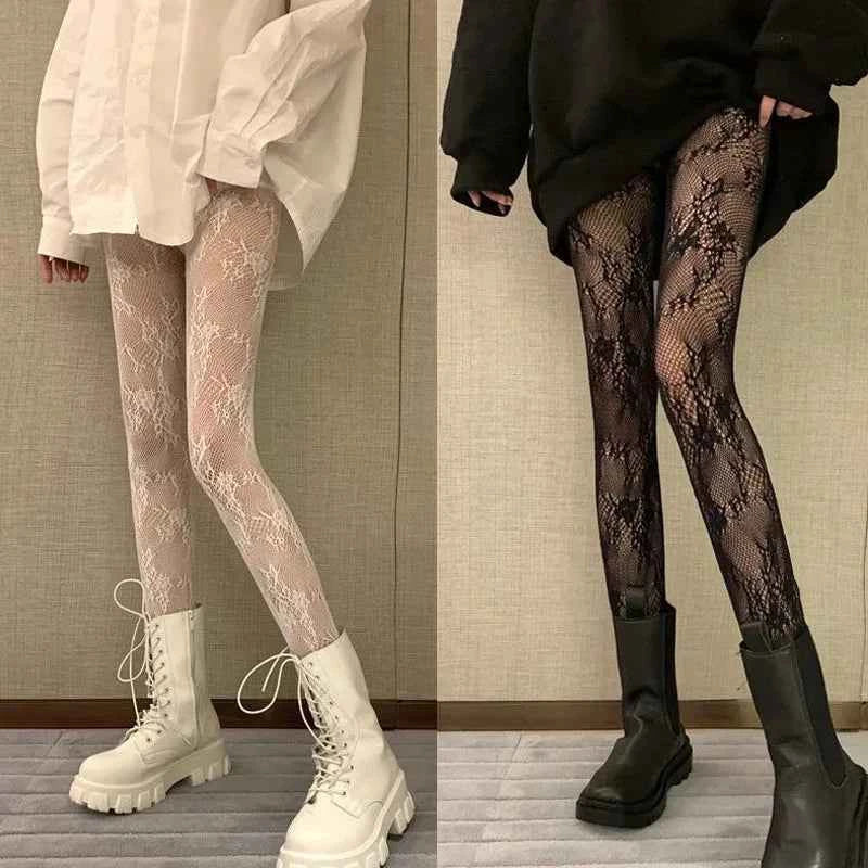 Women's Patterned Fishnet Pantyhose – Lace, Mesh & Jacquard Tights