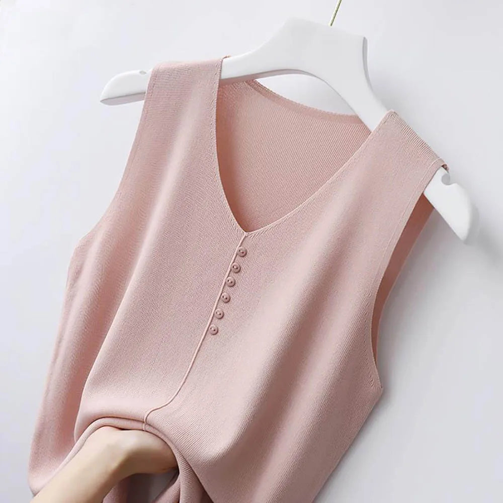 Women's sling sleeveless vest can be worn outside Summer all-match vest temperament top tanks loose version of the small vests