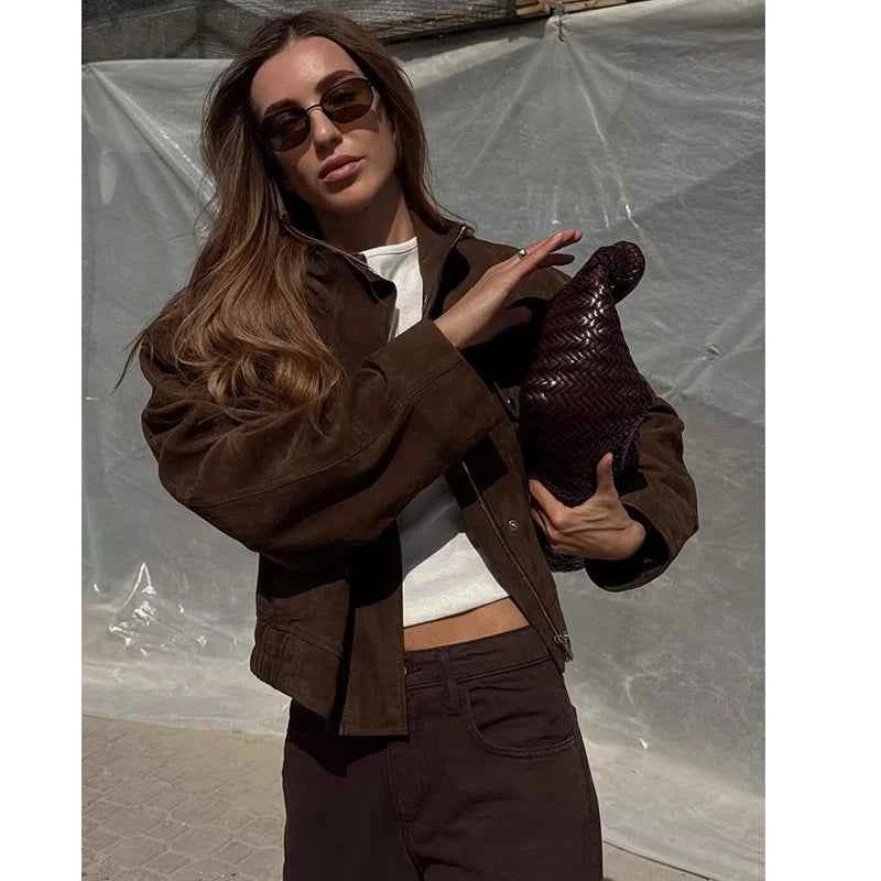 Women's Autumn Jackets 2025 New Fashion Big Pocket Elegant Women's Slim Warm Jackets Autumn Street Chic Young Student Coats