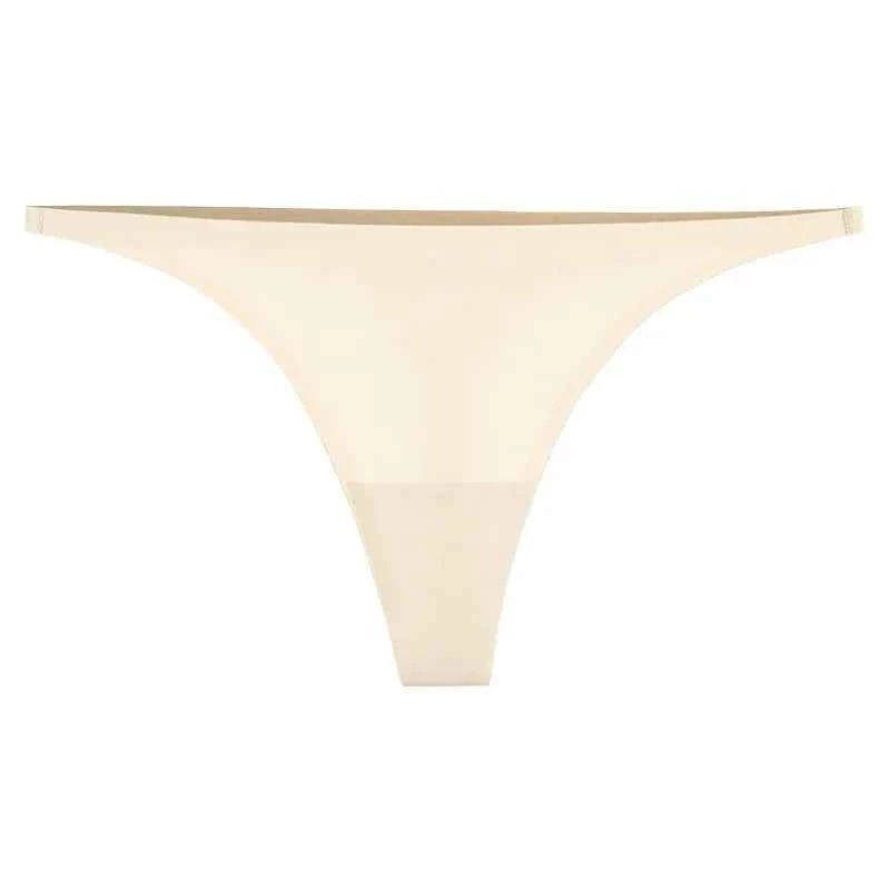 1/2/3/4/5pcs Sexy Panties Seamless Underwear For Women Ice Silk Strings Thin Waistband Thong Panties Woman Solid Mujer Tback
