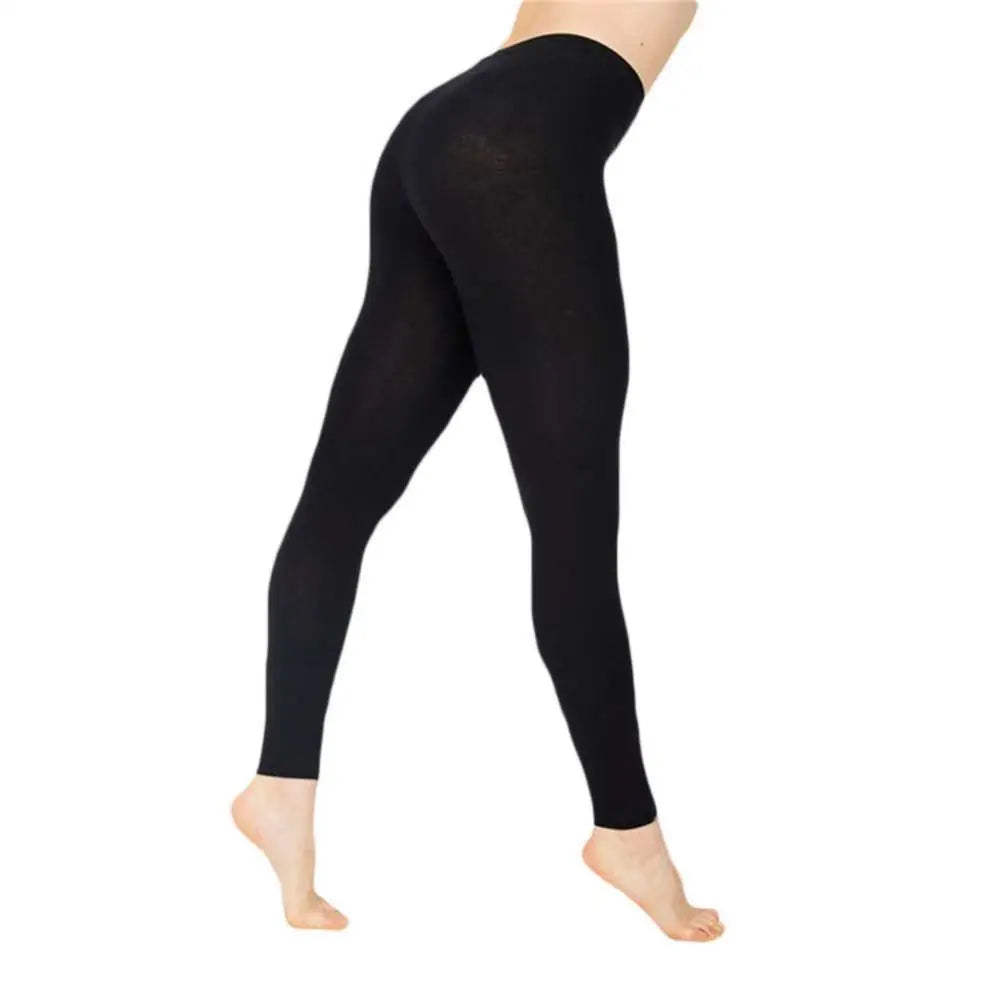 Milk Silk Leggings Women Solid Color Stretchy High Waist Slim Tights Autumn Winter Leggings Pencil Pants Trousers