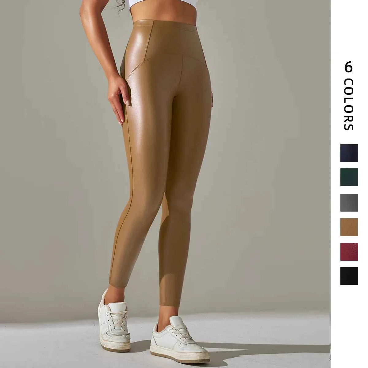 Women's PU Leather Leggings – High Waist Slim Fit Trousers