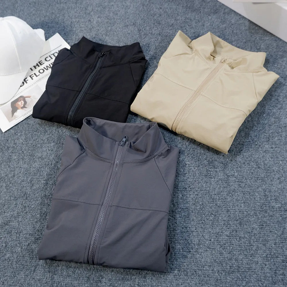Windproof Sports Jacket — UV Protection Quick-Dry Zip Top