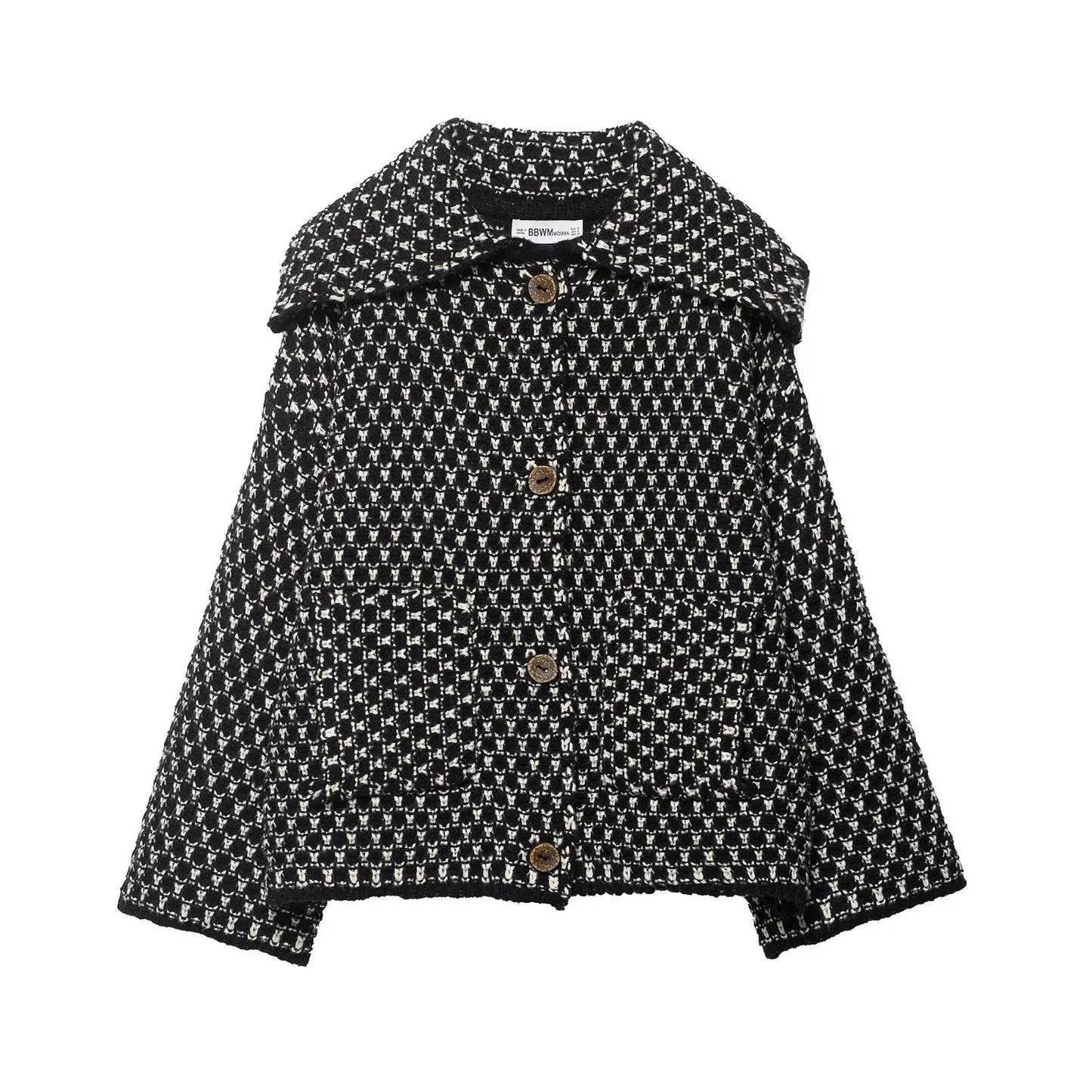 Chic Fashion Knitted Jackets for Women 2026 Autumn Winter Long Sleeve Single-Breasted Short Coats High Street Casual New Jackets