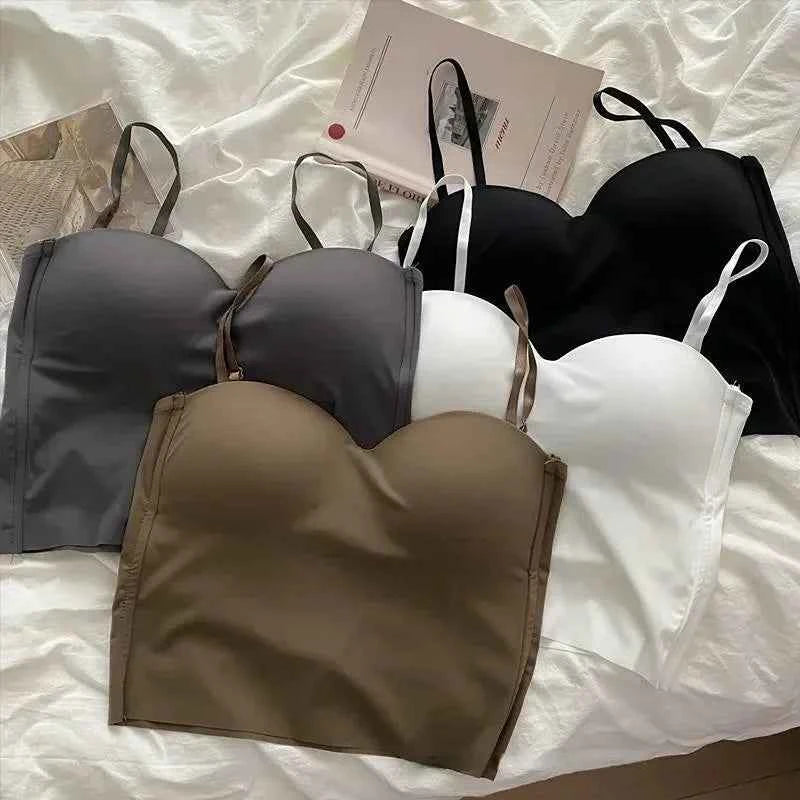 25New 4 Colors Camisole for Women Fitness Crop Tops Mujer Ropa Summer Elegant Sexy All-match Casual Топ Женский Aesthetic Solid