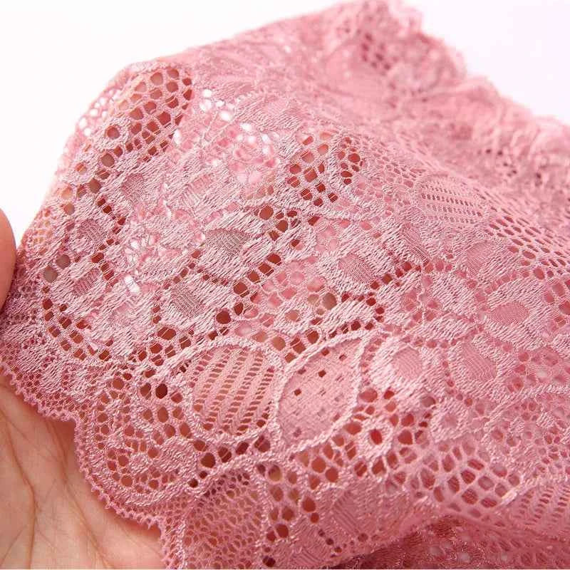 Sexy Lace Mid Rise Breathable Panties Summer Comfort Women Lingerie Elastic Comfortable Underwear Solid Color Casual Home Briefs