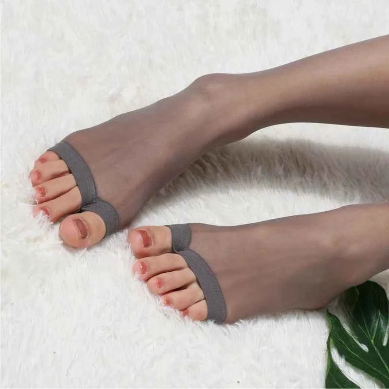 Open Toe Sheer Pantyhose for Women — Thin, Transparent & Silky Smooth