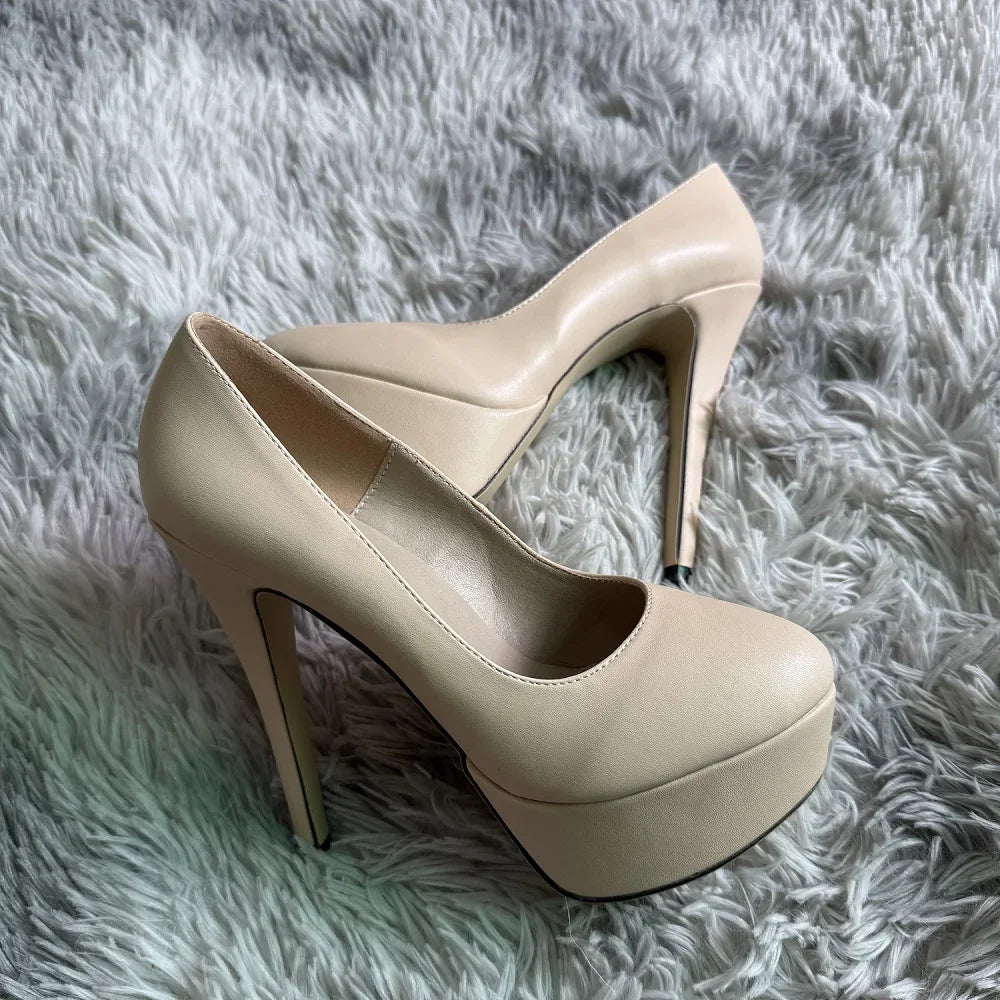 14cm Stiletto Platform Pumps — Pole Dance Party Wedding Heels