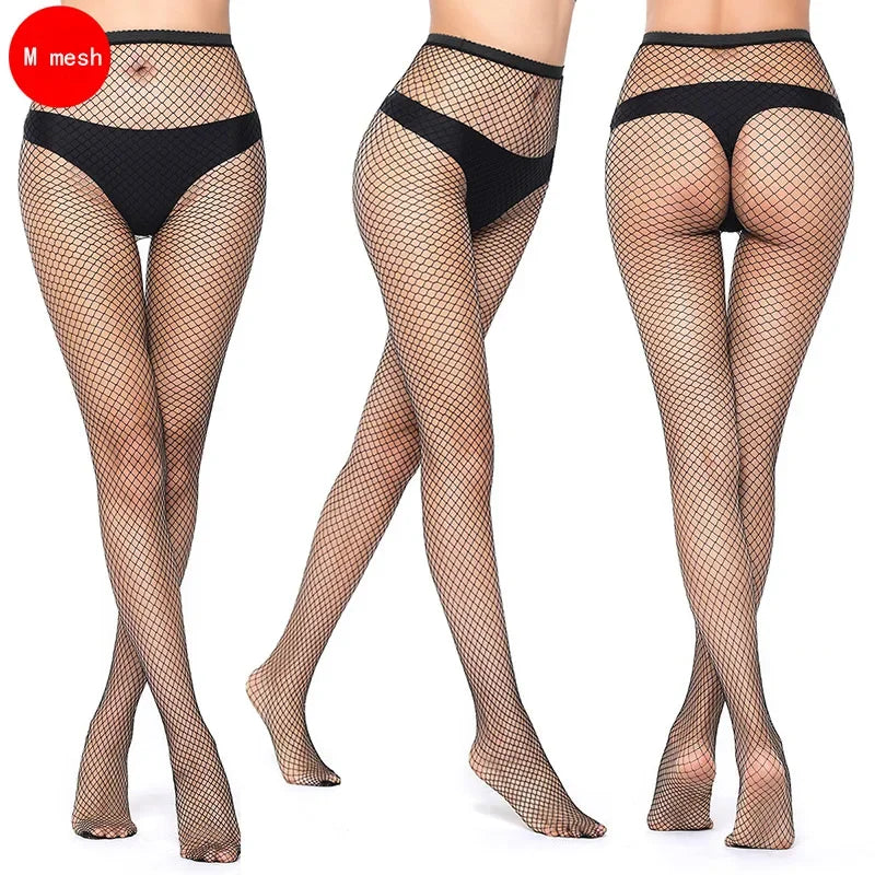 Hollow Out Fishnet Pantyhose — Sexy Black Mesh Tights & Hosiery