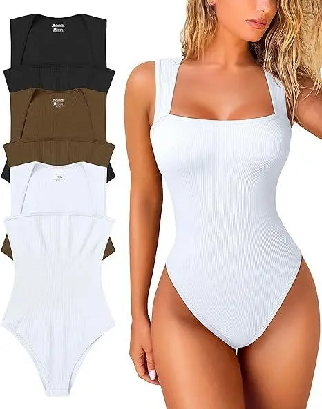 14 Color Option Women's Bodysuits Summer Sexy Lady Strapless Backless Solid Color U Collar Slim Skinny Playsuits Tops OUFY-821