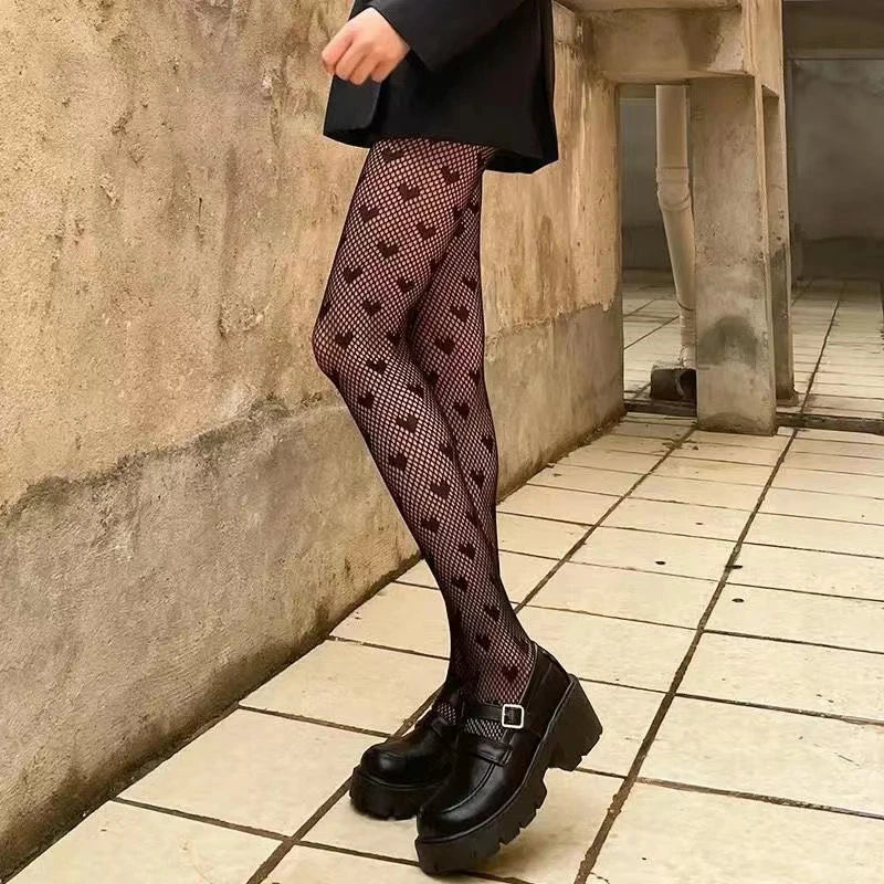 Women's Patterned Fishnet Pantyhose – Lace, Mesh & Jacquard Tights