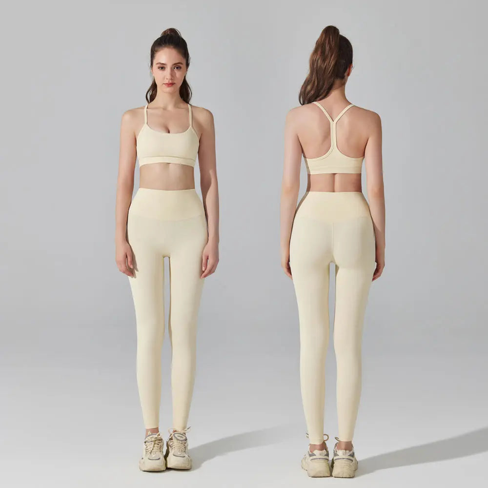 2-Piece Activewear Set — Sports Bra & High Waist Leggings