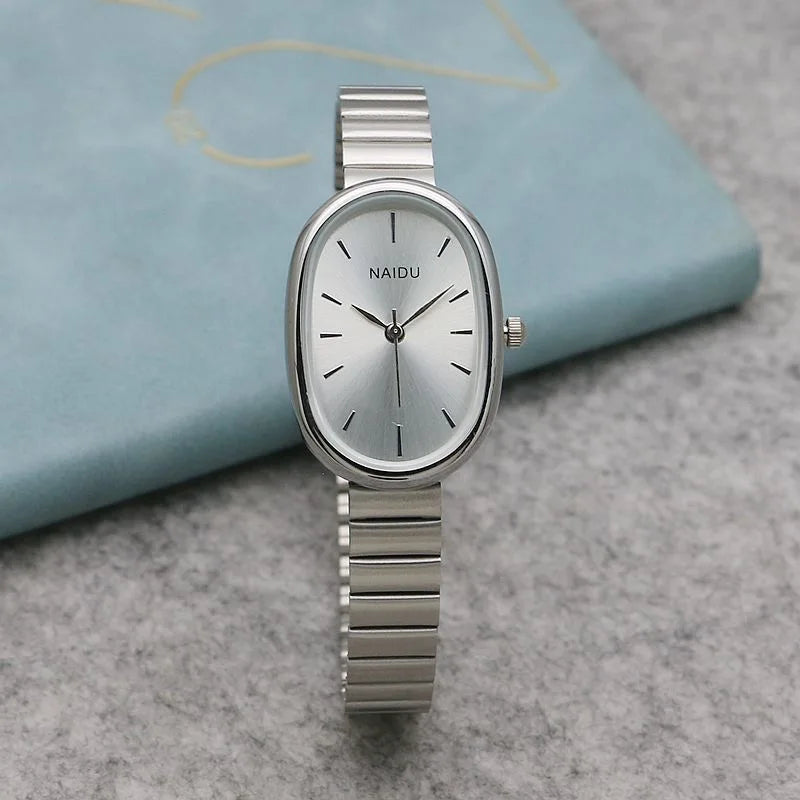 watch for women  Ladies Watches  Women's wristwatch  Simple Silver and Gold Stainless  Watchband Quartz   Women's watches