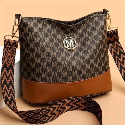 Two-Tone Color Blocking Women Bucket Bag Large Capacity Multi-Way Tote Elegant Casual Daily Use Handbags