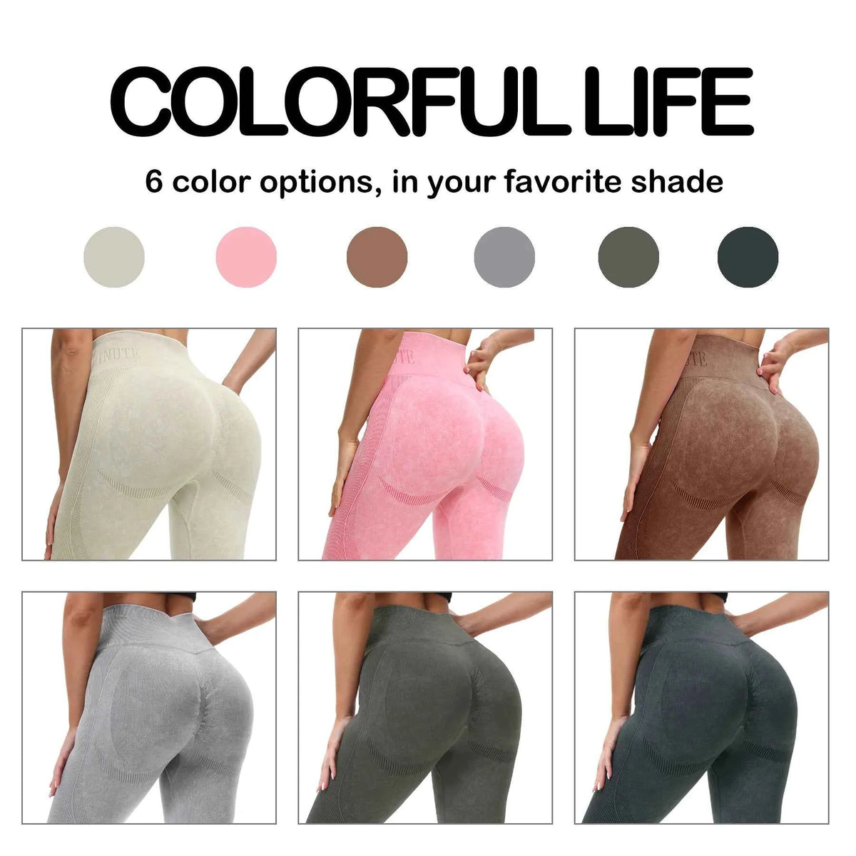 2-Pack Women's High Waist Butt Lifting Seamless Yoga Leggings – Tummy Control, All-Season