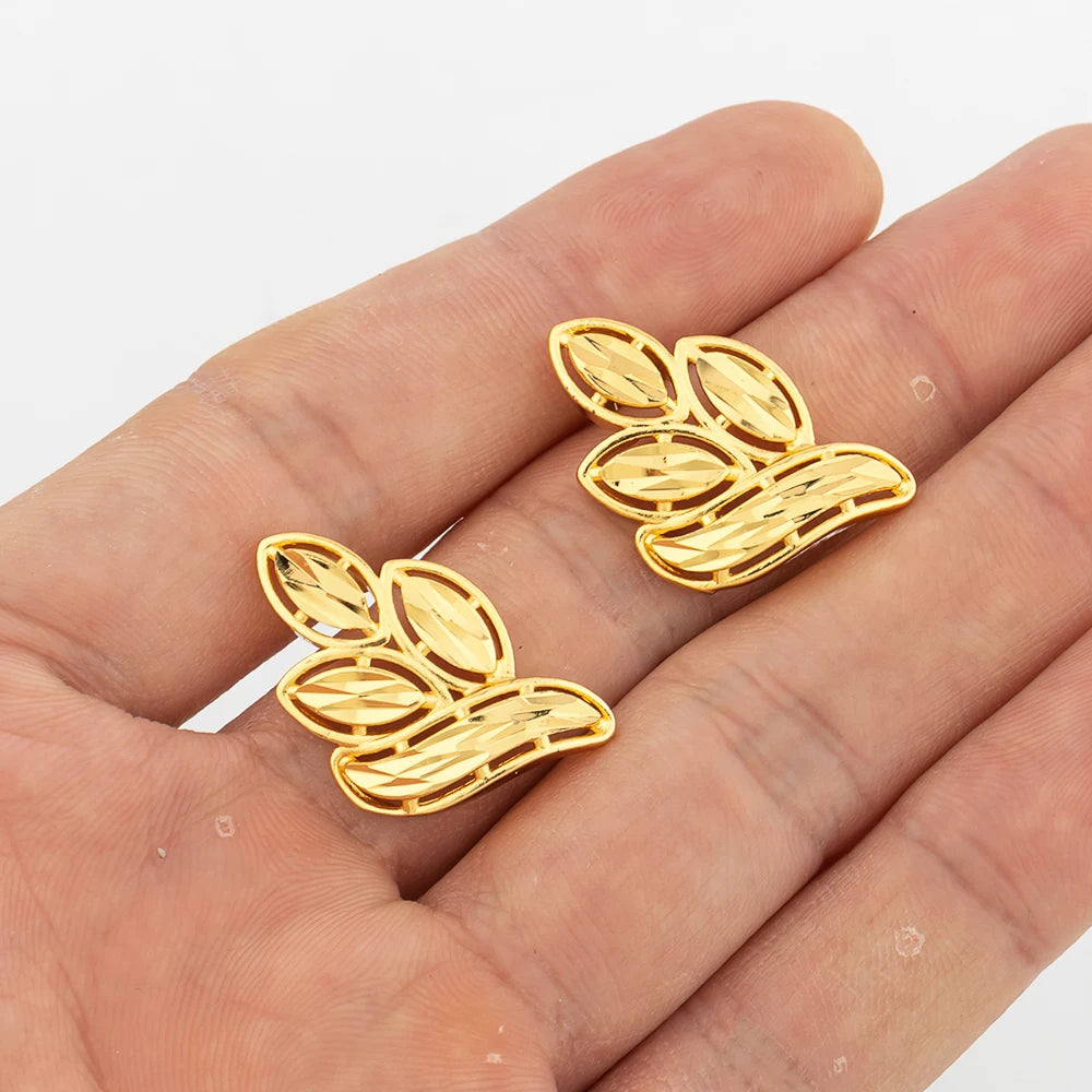 Italy Luxury Design Gold Plated Jewelry Set for Women Trendy Dubai Geometric Earrings Necklace New Jewelery Vintage Accesories