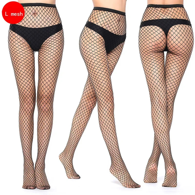 Hollow Out Fishnet Pantyhose — Sexy Black Mesh Tights & Hosiery