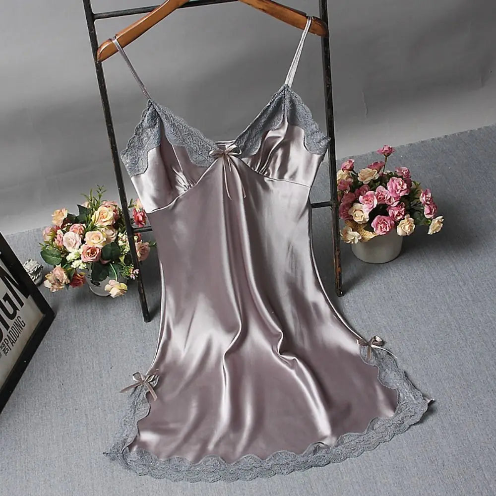 Silk Lace Nightgown — Sexy Bridal Lingerie Nightdress & Sleepwear