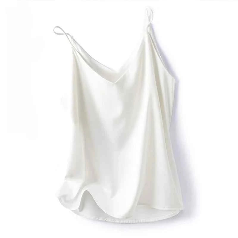 Women's Backless Camisole Crop Top – Solid Colour Sleeveless V-Neck Tank Top