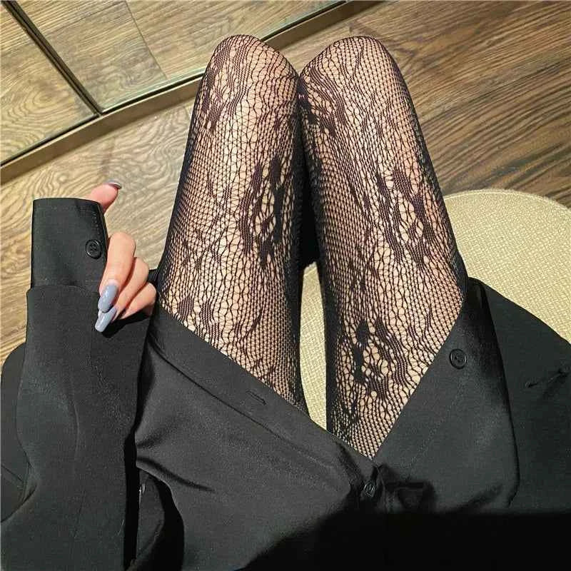 Women's Patterned Fishnet Pantyhose – Lace, Mesh & Jacquard Tights
