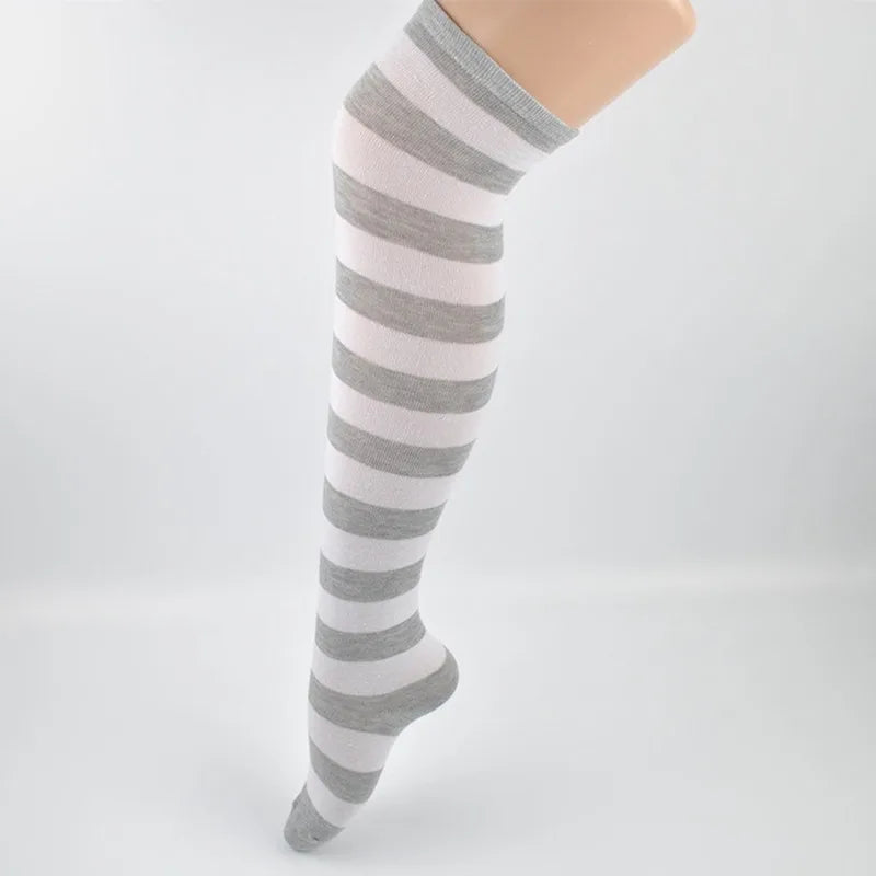 Cotton Thigh High Stockings — Over-Knee Socks for Women & Girls