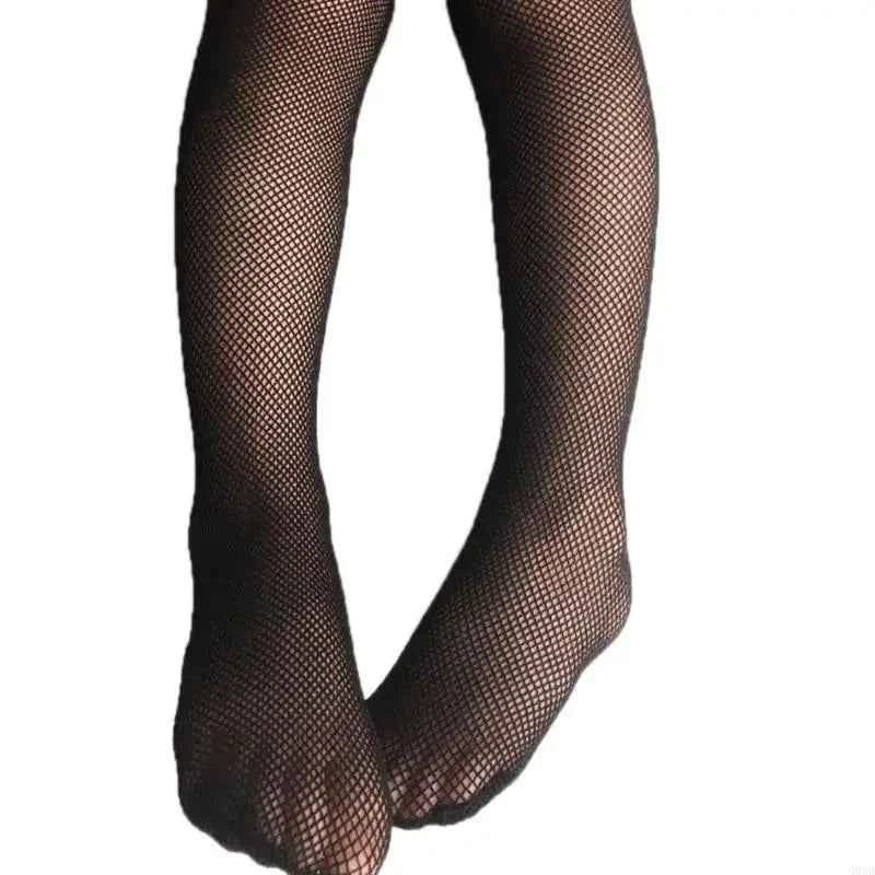 Q0KB Fashion Girls Fishnet Tights Mesh Stockings Kids Girls Lace Summer Children Black Net Grid Pantyhose Children Tights
