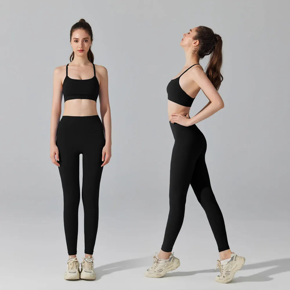 2-Piece Activewear Set — Sports Bra & High Waist Leggings