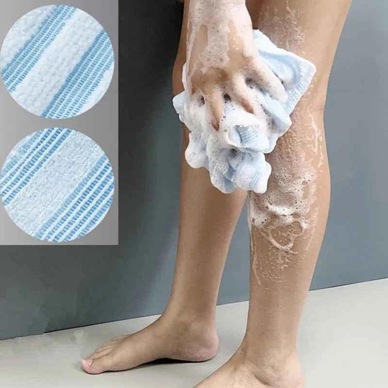 Japanese Exfoliating Bath Towel Ultra-Long Shower Scrubber for Back Antibacterial Foam Washcloth Multi-Use for Shower Skincare