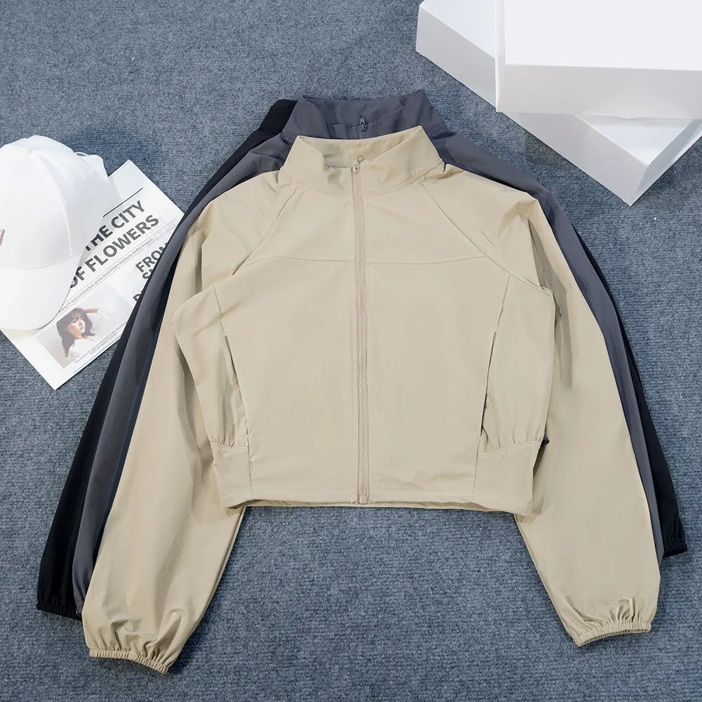 Windproof Sports Jacket — UV Protection Quick-Dry Zip Top