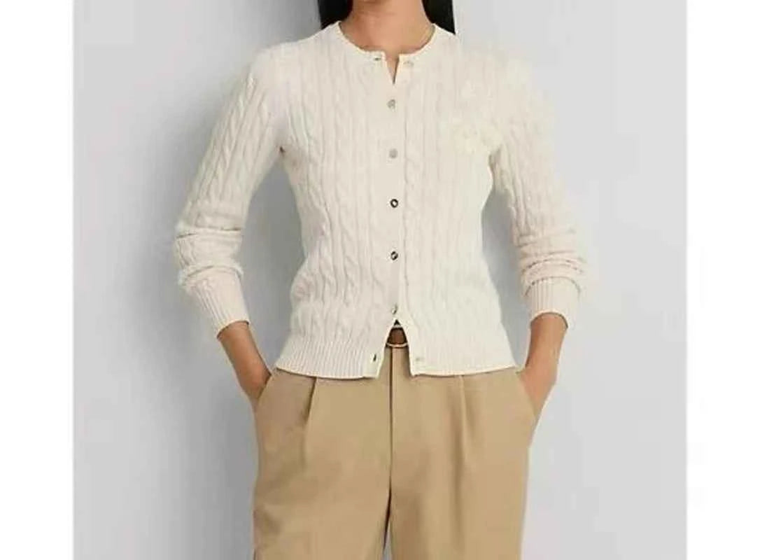 New French collegiate twist sweater knitted cardigan autumn and winter round neck slim slim design long-sleeved top