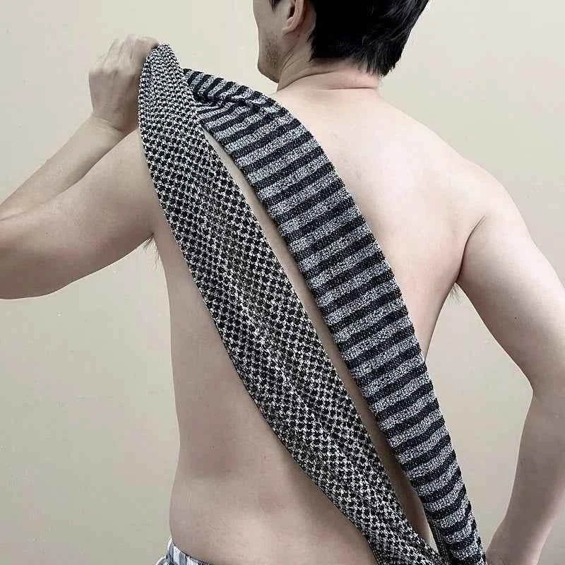 Japanese Exfoliating Bath Towel Ultra-Long Shower Scrubber for Back Antibacterial Foam Washcloth Multi-Use for Shower Skincare