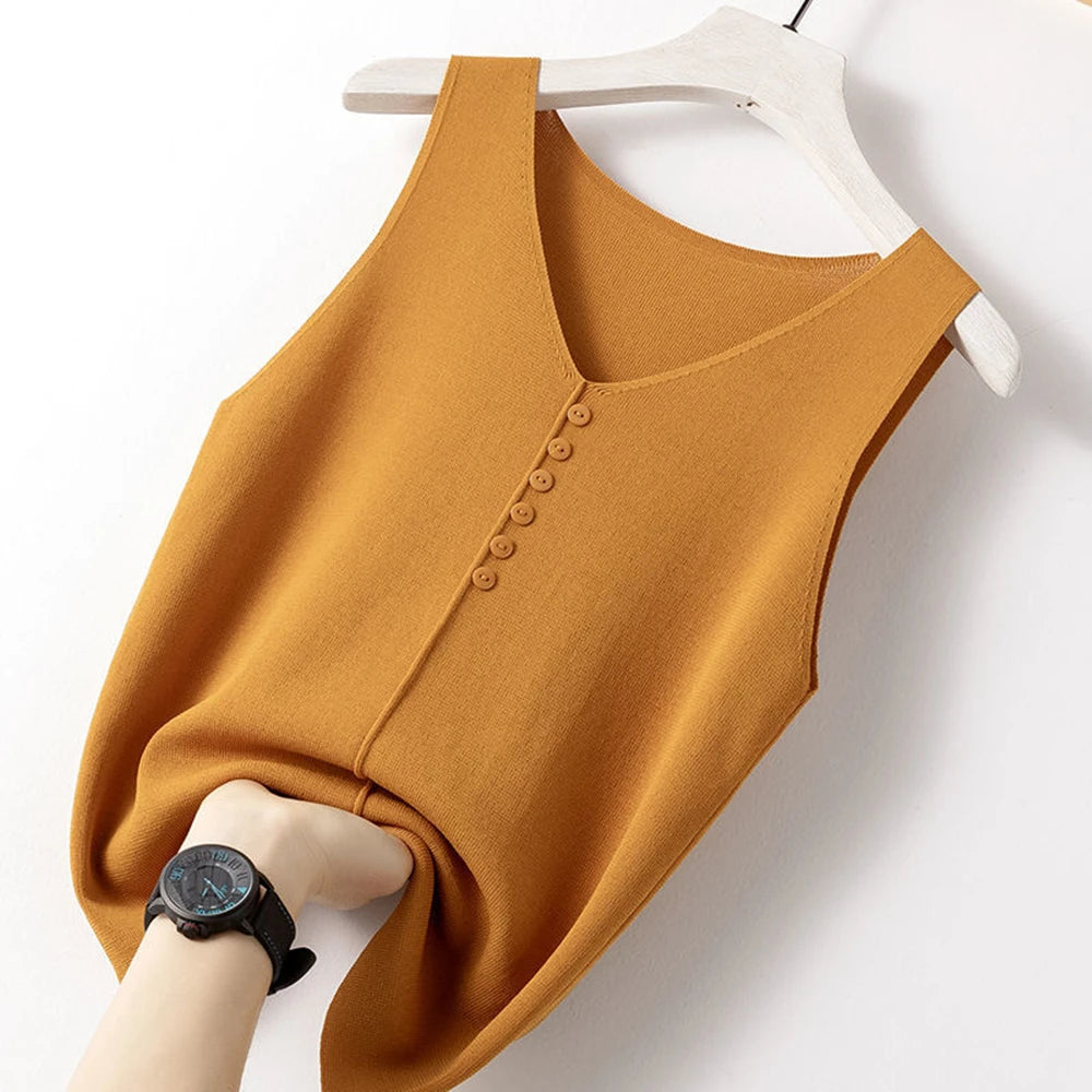 Women's sling sleeveless vest can be worn outside Summer all-match vest temperament top tanks loose version of the small vests