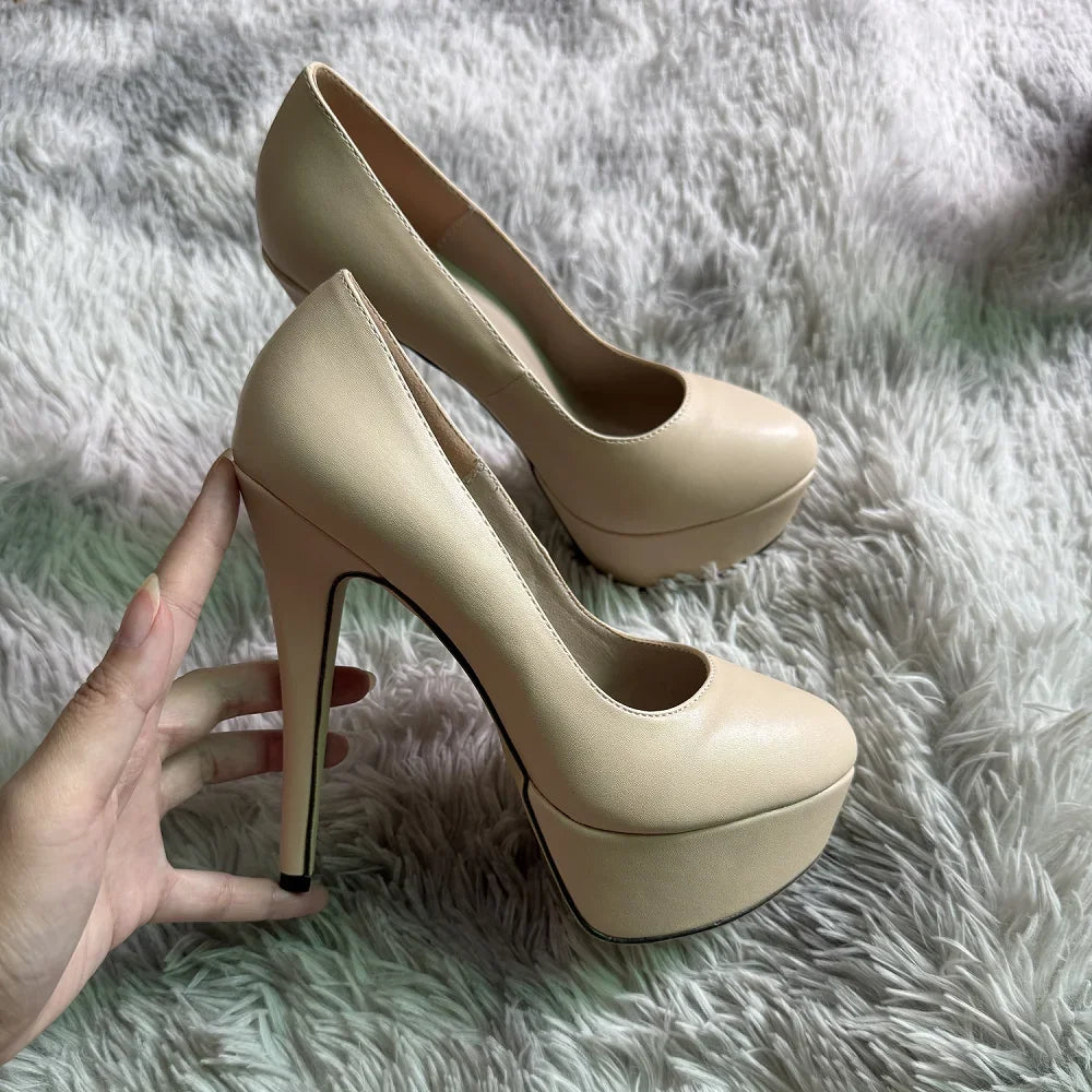 14cm Stiletto Platform Pumps — Pole Dance Party Wedding Heels