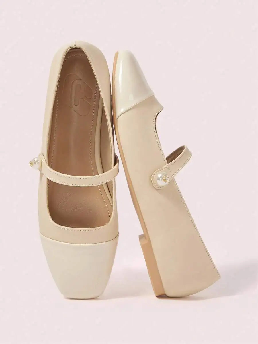 Women's Bow Ballerina Flats – Round Toe Slip-On Mary Jane Shoes for Casual, Commute & Party