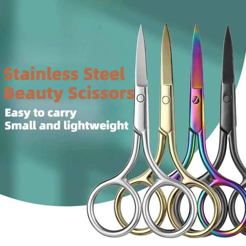 1pc European-style Makeup Scissors 9CM Compact Stainless Steel Small Professional Eyebrow Nose Hair Cut Manicure Nail Tools