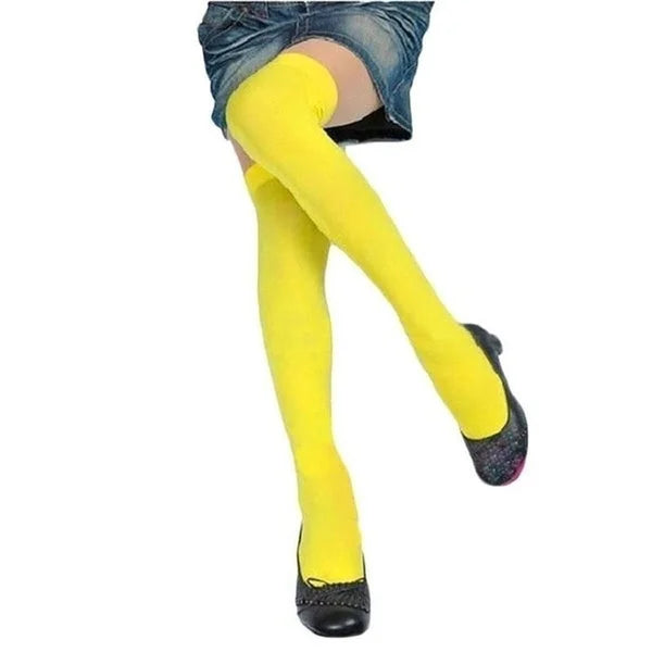 Lolita Over-Knee Stockings — Solid Color Warm Thigh High Socks