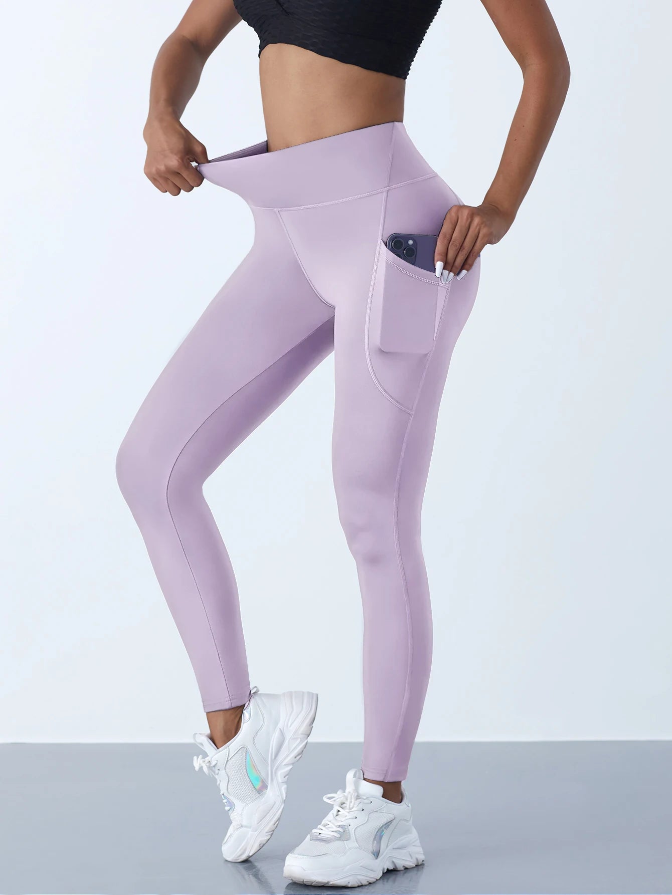 High-Waist Yoga Leggings with Pockets for Women – Push-Up, Stretchy & Squat-Proof