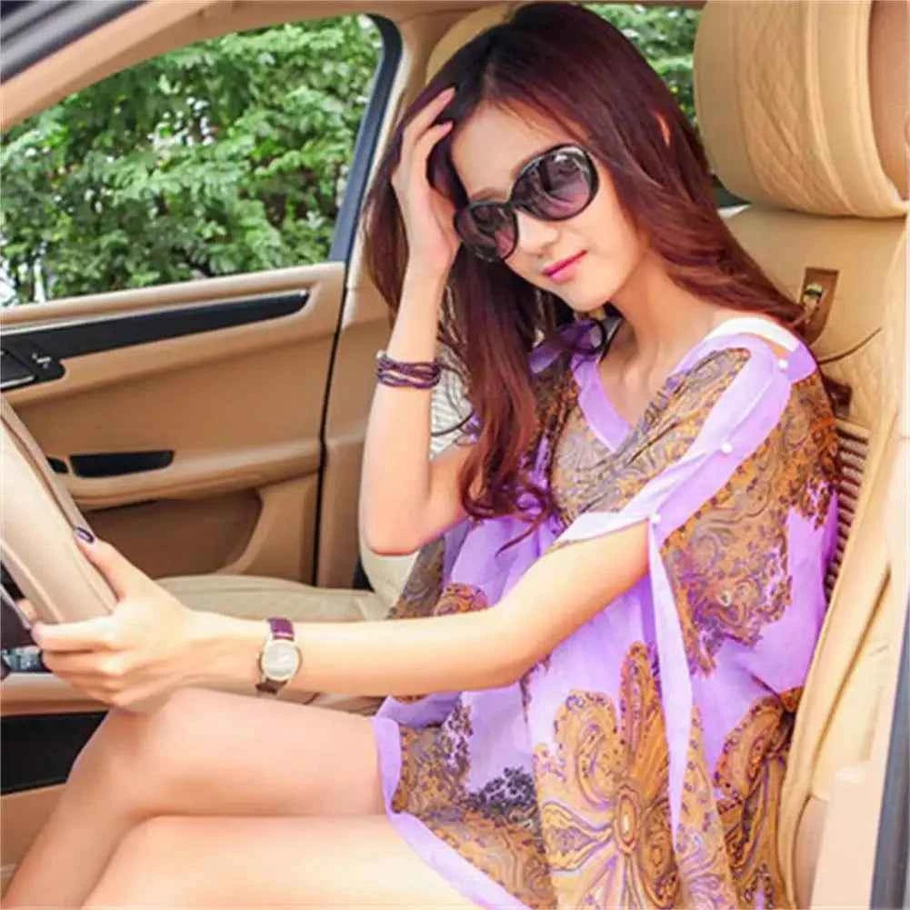 Sunscreen Shawl Summer Chiffon Muffler Scarf Women Outdoor Sunscreen Shawl Wrap Soft Bandana Foulard Female Beach