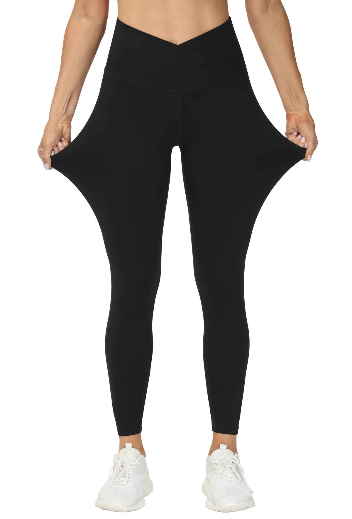 Women's V-Cross High-Waist Yoga Leggings – Tummy Control & Sculpting Fit