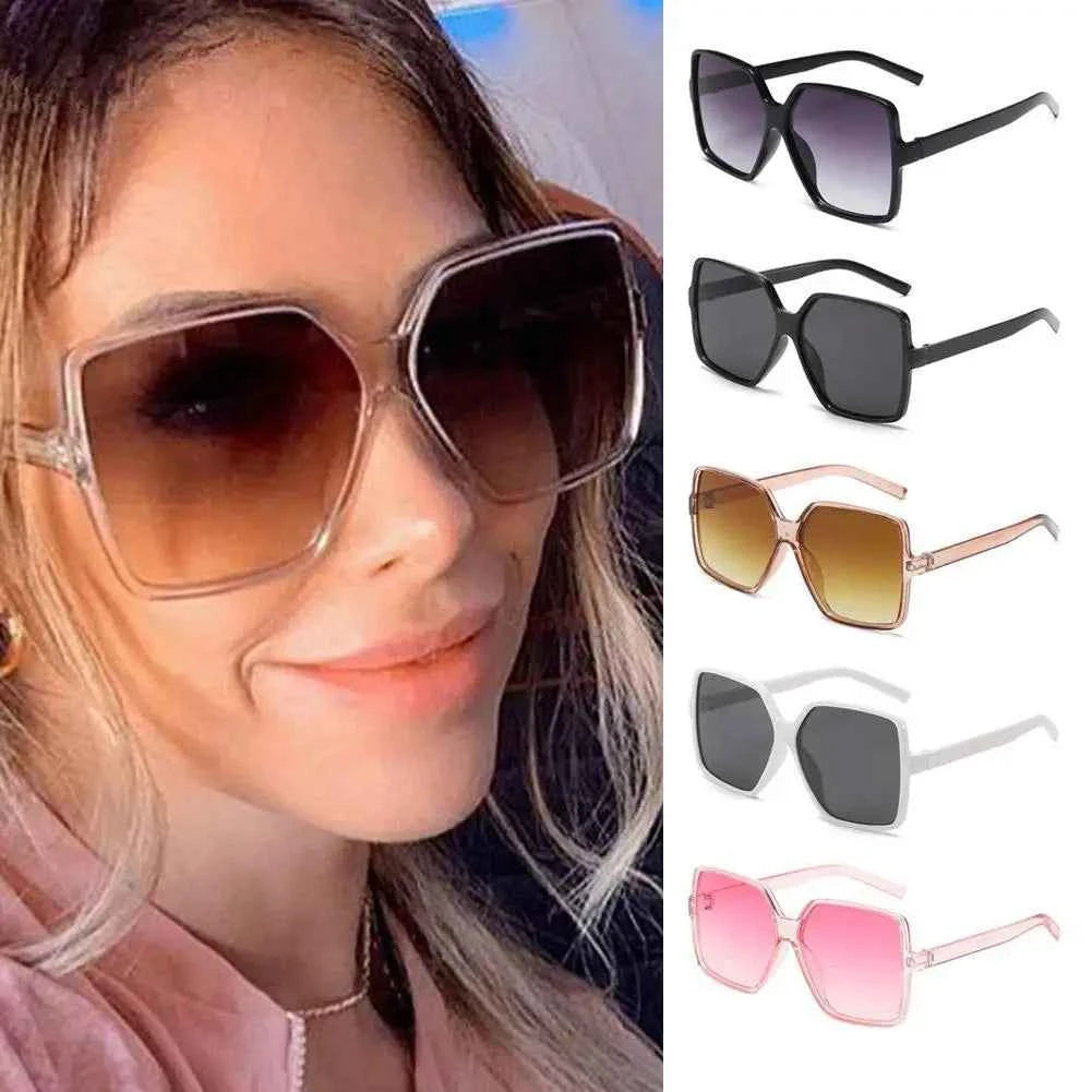 Oversized Sunglasses Women Plastic Female Big Frame Gradient Sun Glasses UV400 Full-frame Large Square Sunglasses Wholesale