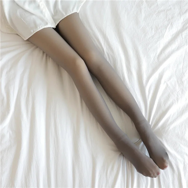 Thermal Fleece Pantyhose — High Waist Warm Translucent Tights