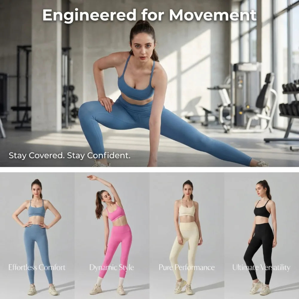 2-Piece Activewear Set — Sports Bra & High Waist Leggings