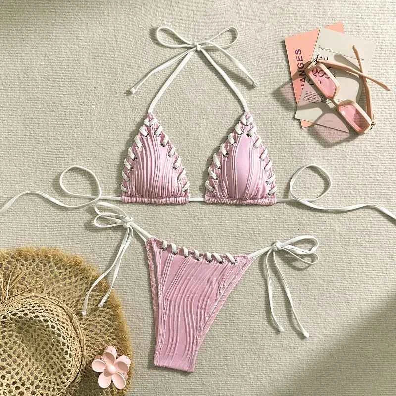 Sexy Bikinis 2025 Women's Swimwear Female Swimsuit for Swimming Wear Bathing Suits Brazilian Bikini Set Beachwear Pool Bather