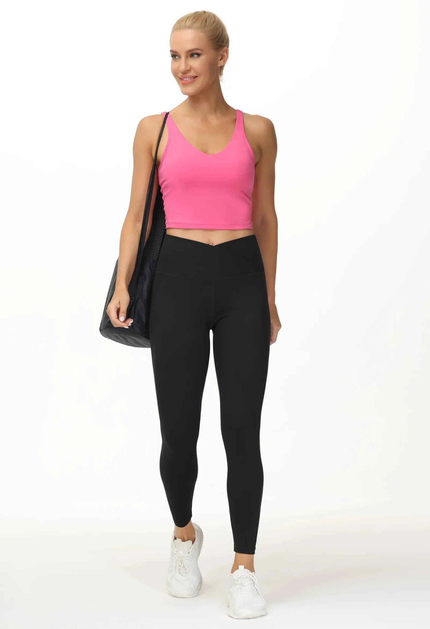 Women's V-Cross High-Waist Yoga Leggings – Tummy Control & Sculpting Fit